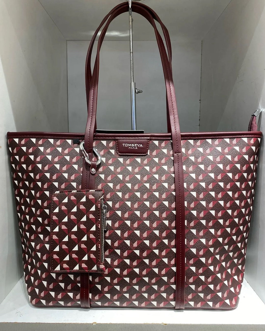 TOM & EVA – Geometrisk Shopper Tote med Avtagbar Necessär